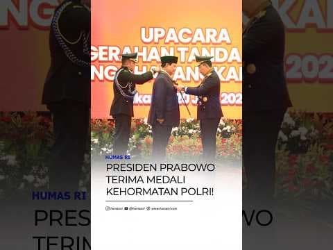Prabowo Dianugerahi Medali Kehormatan Loka Praja Samrakshana di HUT Bhayangkara ke-80