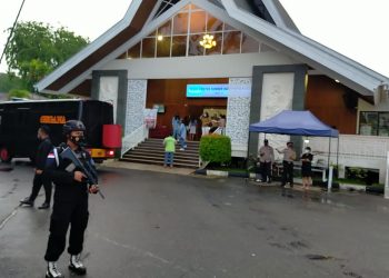 Amankan Perayaan Paskah, Satbrimob Polda Kepri Laksanakan Sterilisasi dan Patroli Pengamanan Gereja