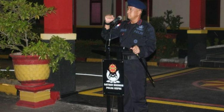 Apel Kesiapsiagaan Satbrimob Polda Kepri dalam Rangka Power On Hand Kapolda Kepri