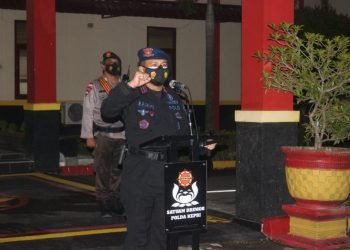 Apel Kesiapsiagaan Satbrimob Polda Kepri Jelang Kesiapan Kontijensi dan Power On Hand Kapolda Kepri