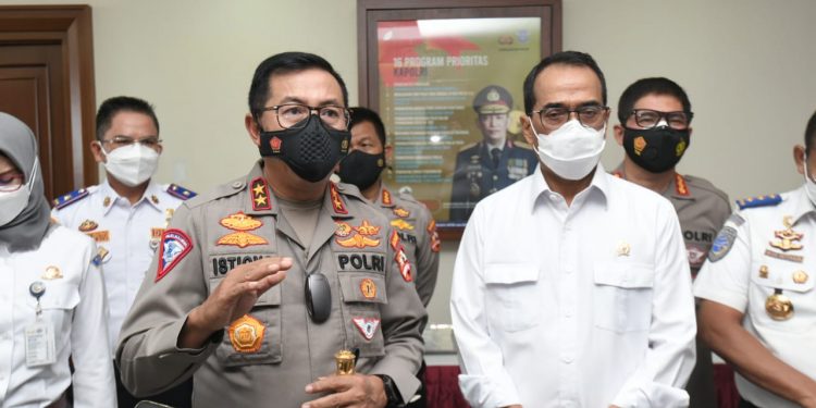 Bahas Larangan Mudik Bareng Menhub, Kakorlantas Siapkan 333 Titik Penyekatan