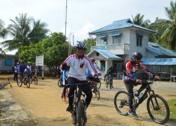 Gowes Sinergitas TNI – Polri di Kecamatan Pulau Tiga