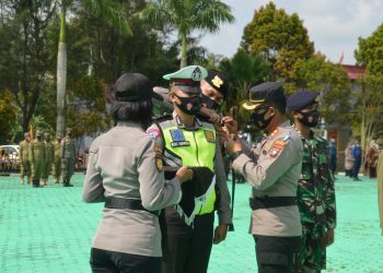 Jelang Idul Fitri 1442 H, Kapolres Natuna Pimpin Apel Gelar Pasukan Operasi Keselamatan Seligi 2021