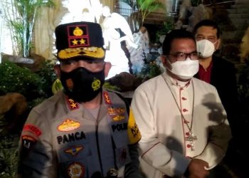 Kapolda Sumut Bersama Pangdam I/BB Tinjau Perayaan Paskah di Gereja Katedral Medan