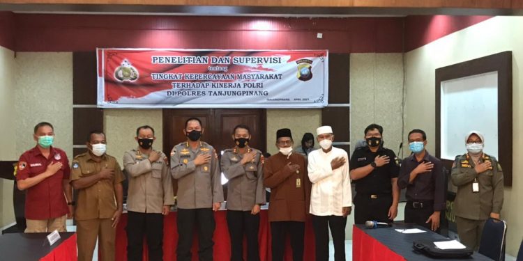 Kunjungan Tim Puslitbang Polri Tentang Penelitian dan Supervisi Tingkat Kepercayaan Masyarakat terhadap Kinerja Polri di Polres Tanjungpinang