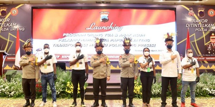 Luar Biasa, Jamin Keamanan! Kapolda Jateng Launching Program Pola Anak dan Orang Tua Asuh Pelajar/Mahasiswa Asli Papua