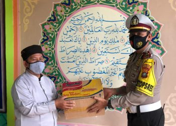 Operasi Keselamatan Seligi 2021, Satlantas Polres Tanjungpinang Gelar Baksos di Yayasan Anak Yatim Piatu Madrasah Tahfizul Qur’an Hj. Ummi Haniffa Soratte