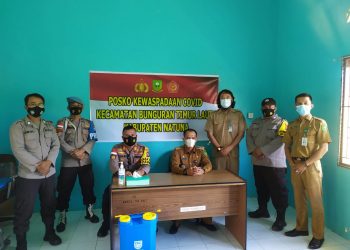 Pembentukan Posko Kewaspadaan Covid-19 di Kecamatan Bunguran Timur Laut
