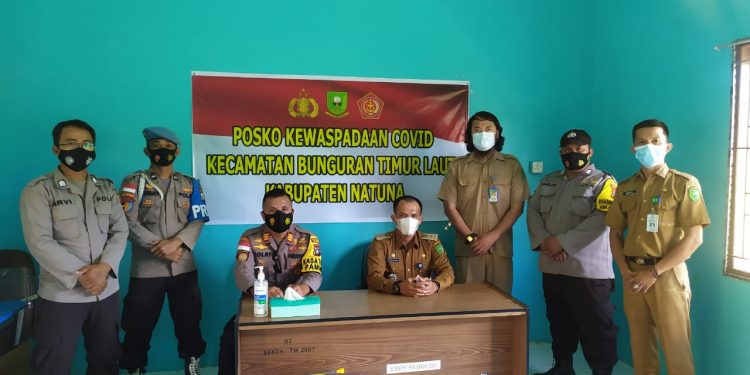 Pembentukan Posko Kewaspadaan Covid-19 di Kecamatan Bunguran Timur Laut