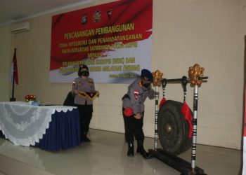 Satuan Brimob Polda Kepri Gelar Pencanangan Pembangunan Zona Integritas menuju Wilayah Bebas Dari Korupsi (WBK) Dan Wilayah Birokrasi Bersih Melayani (WBBM)