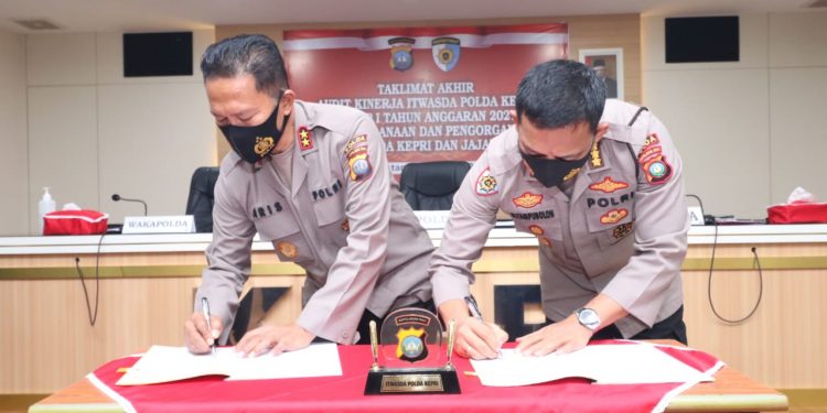 Taklimat Akhir Audit Kinerja Itwasda Polda Kepri Tahap I Tahun Anggaran 2021 Aspek Perencanaan dan Pengorganisasian di Polda Kepri dan Jajaran