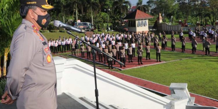 Wakapolda Kaltim Pimpin Langsung Apel Pagi