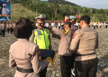 Wakapolres Lingga Pimpin Apel Gelar Pasukan Operasi Keselamatan Seligi 2021