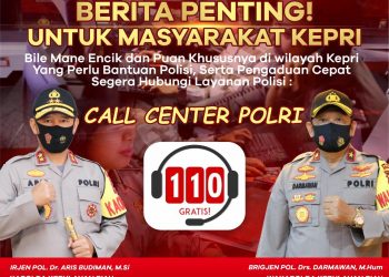 Wujudkan Program Prioritas Kapolri, Polda Kepri Luncurkan Layanan Polisi 110 dan Aplikasi Polisiku