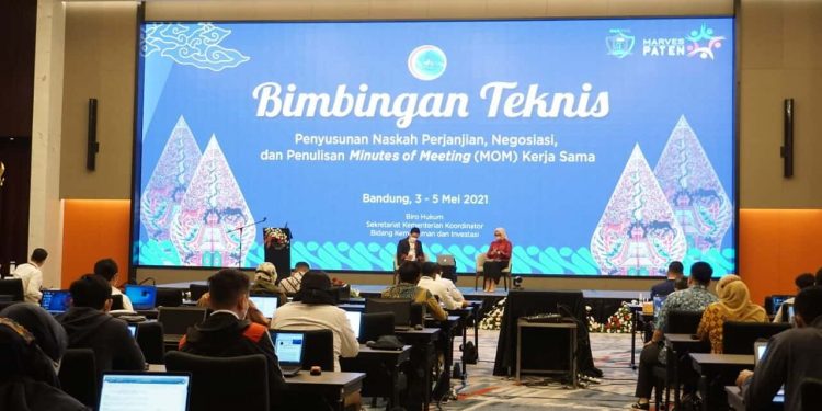 Dukung Pelaksanaan Kerja Sama Dalam Negeri dan Luar Negeri, Kemenko Marves Selenggarakan Bimtek Penyusunan Naskah Perjanjian Kerja Sama