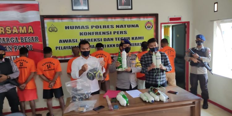 7 Pelaku Pengeboman Ikan di Perairan Midai di Tangkap Satpolairud Polres Natuna