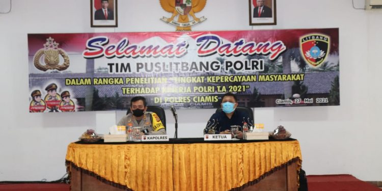 Polres Ciamis Jadi Tempat Penelitian dari Tim Puslitbang Polri