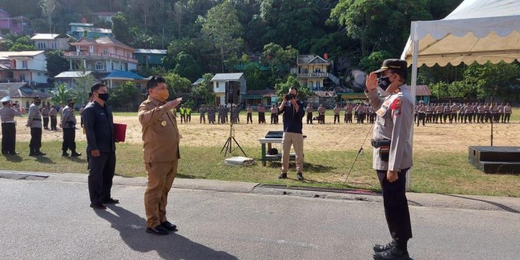 Apel Gelar Pasukan dalam Rangka Operasi Ketupat Seligi 2021 Polres Kep Anambas