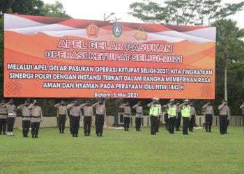 Apel Gelar Pasukan Operasi Ketupat Seligui-2021 di Polda Kepri