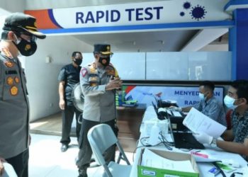 Ditlantas Metro Lakukan Swab Antigen Gratis Kepada Pemudik yang Kembali Jakarta