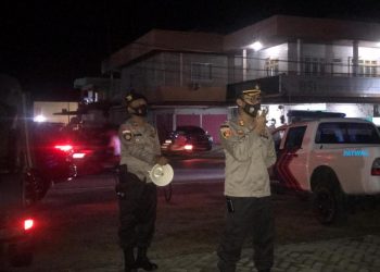 Kapolres Natuna Bersama Bupati dan Wakil Bupati Natuna Laksanakan Operasi Yustisi