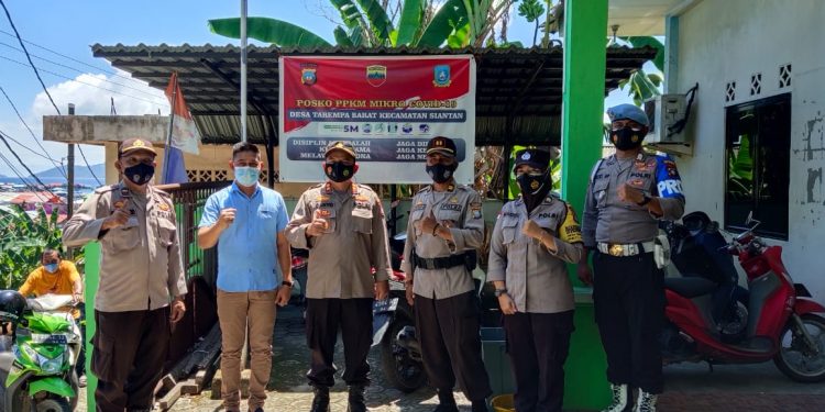 Kegiatan Pengecekan Pos Pemberlakuan Pembatasan Kegiatan Masyarakat (PPKM) di Wilayah Desa Tarempa Barat