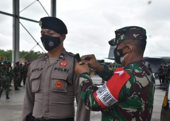 Polres Tanjungpinang Ikuti Apel Gelar Pasukan dalam rangka Pengamanan VIP Kunker Presiden RI di Kepri