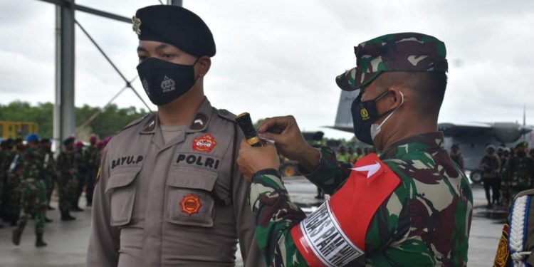 Polres Tanjungpinang Ikuti Apel Gelar Pasukan dalam rangka Pengamanan VIP Kunker Presiden RI di Kepri