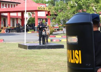 Satbrimobda Kepri Gelar Apel Kesiapsiagaan Dalam Rangka Mengantisipasi May Day di Wilayah Kepri