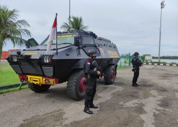 Sebanyak 229 Personil Satbrimob Polda Kepri Jaga Kunjungan Jokowi ke Tanjungpinang dan Bintan