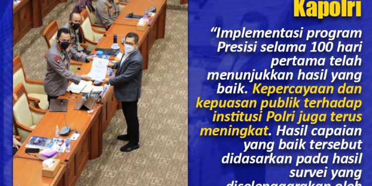 Upaya Kapolri Wujudkan Polri PRESISI Dalam Raker bersama DPR RI