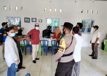 Bhabinkamtibmas Siantan Selatan, Kawal Vaksinisasi Tahap I ke Pulau Telaga Kecil