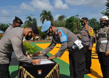 Cegah Narkoba, Tindak Pidana Umum dan Pelanggaran Etika Polri, Polres Tanjungpinang Gelar Penandatanganan Pakta Integritas di Lingkungan Polri