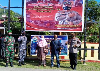 Hari Bhayangkara ke-75, Polres Kep Anambas Adakan Vaksinasi Masal