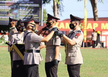 Kapolres Karimun Hadiri Upacara Penutupan Diktuk Bintara Polri T.A 2020/2021 di SPN Polda Kepri.
