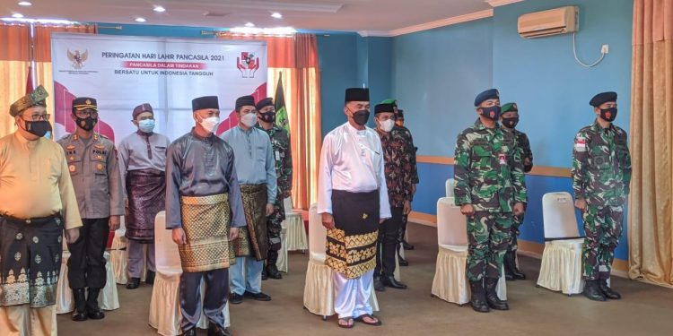 Kapolres Natuna Hadiri Upacara Virtual Dalam Rangka Memperingati Hari Lahir Pancasila