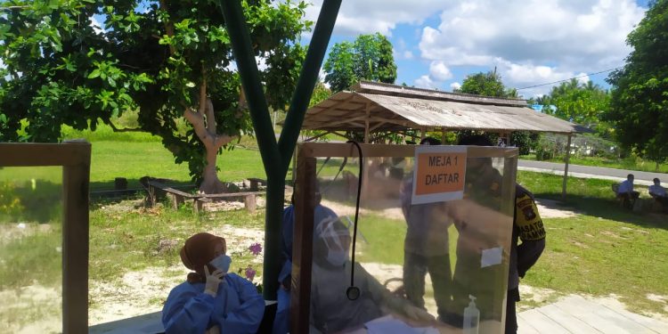 Kembali, Polsek Bunguran Timur Laksanakan Pengamanan Vaksinasi