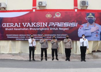 Polres Karimun Dirikan Gerai Vaksin PRESISI Bagi Warga Karimun yang Belum Vaksin