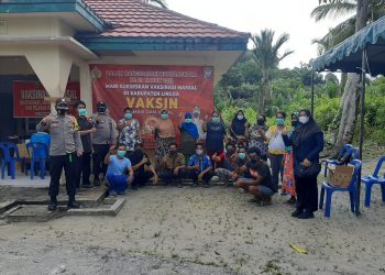 Polres Lingga Gelar Vaksinasi Serentak Dalam Rangka Hari Bhayangkara Ke-75 Tahun 2021