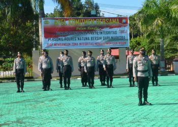 Polres Natuna Gelar Apel Komitmen Bersama Anti Narkoba