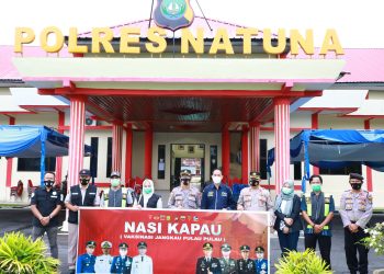 Polres Natuna Laksanakan Program “Nasi Kapau” Guna Percepatan Vaksinasi