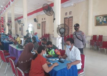 Polsek Bunguran Timur Laksanakan Pengamanan Vaksinasi
