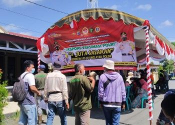 Program Respons Vaksinasi Polri, Warga antusias Datangi Polres Batola