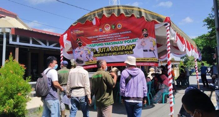 Program Respons Vaksinasi Polri, Warga antusias Datangi Polres Batola