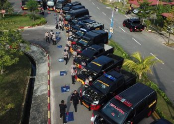 Satbrimob Polda Kepri Gelar Apel Satuan dan Apel Gelar Kendaraan dalam rangka Kesiapan Operasional