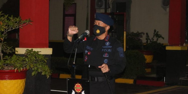 Satbrimob Polda Kepri Laksanakan Apel Kesiapsiagaan Power On Hand Kapolda Kepri