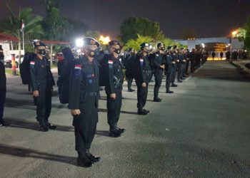 Seluruh Personel Satbrimob Polda Kepri Mengikuti Kegiatan Apel Kesiapsiagaan Power On Hand Kapolda Kepri