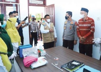 Wali Kota Sambut Kabaharkam Polri di Pos PPKM Lambung