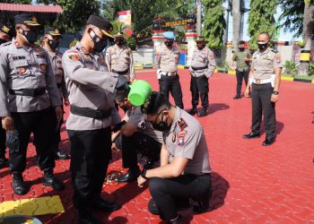 30 Personil Polres Karimun Naik Pangkat Setingkat Lebih Tinggi