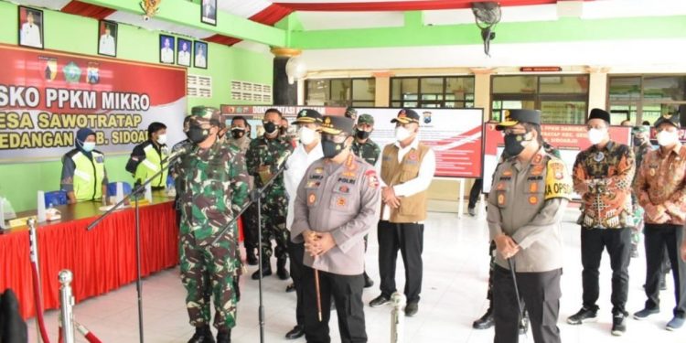 PPKM Darurat Sidoarjo, TNI-Polri Terjun Percepat Distribusi Bansos